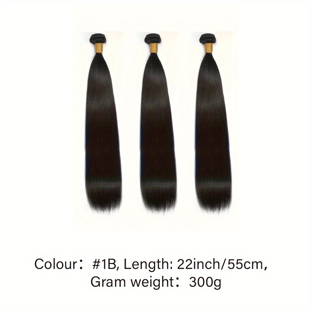 straight bundles brazilian bone straight human hair 3 - Temu display picture 2