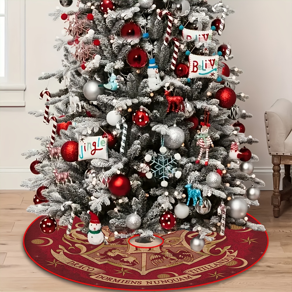 TEMU . Multi Size Christmas Tree Skirt - Soft, Harry Potter Design For Indoor/outdoor Holiday Decorations And Gifts: Graduation Presents Valentine's