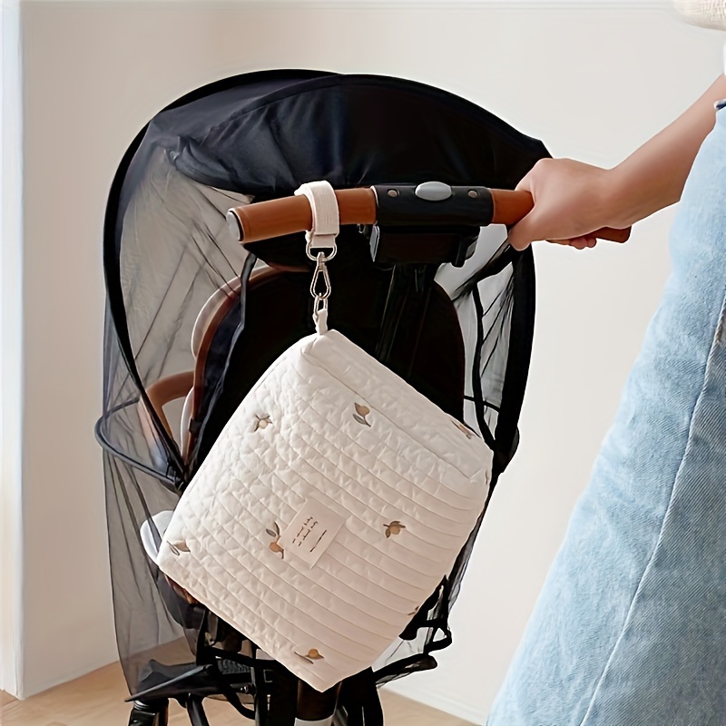 

Stroller Hanging Bag, Multifunctional Bear , Cotton Portable Embroidered Cute Quilted Stroller Hanging Bag, Portable Storage Bag