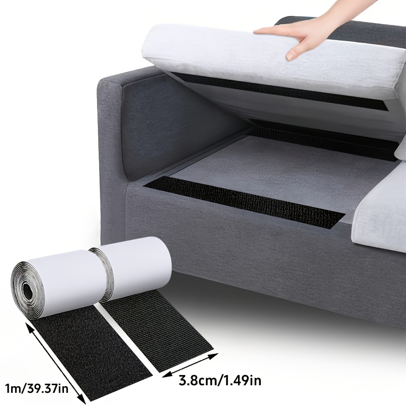 TEMU 2 Rolls Of Non-slip Sofa , 1.49 Inches X 6.56 Feet Heavy-duty Strip Fabric Adhesive, Prevents Sofa Cushions From Slipping, Suitable For Fabric,