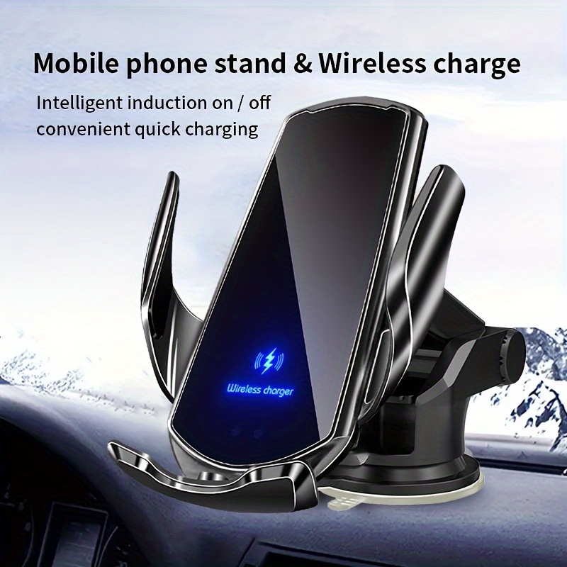 

15w Car Wireless Charger, Usb Type-c Fast Charging Phone Holder Mount For Iphone 15/14/13, Samsung S23/s22, Xiaomi