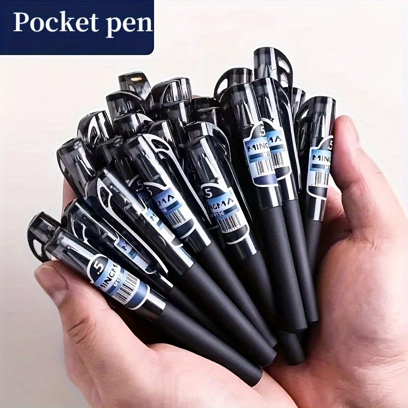 

10- Pocket Gel Pen Set, Portable Business Pen With Black Refill