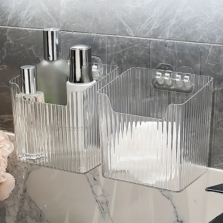 Wall mounted Cosmetic Organizer No drill Bathroom Storage - Temu
