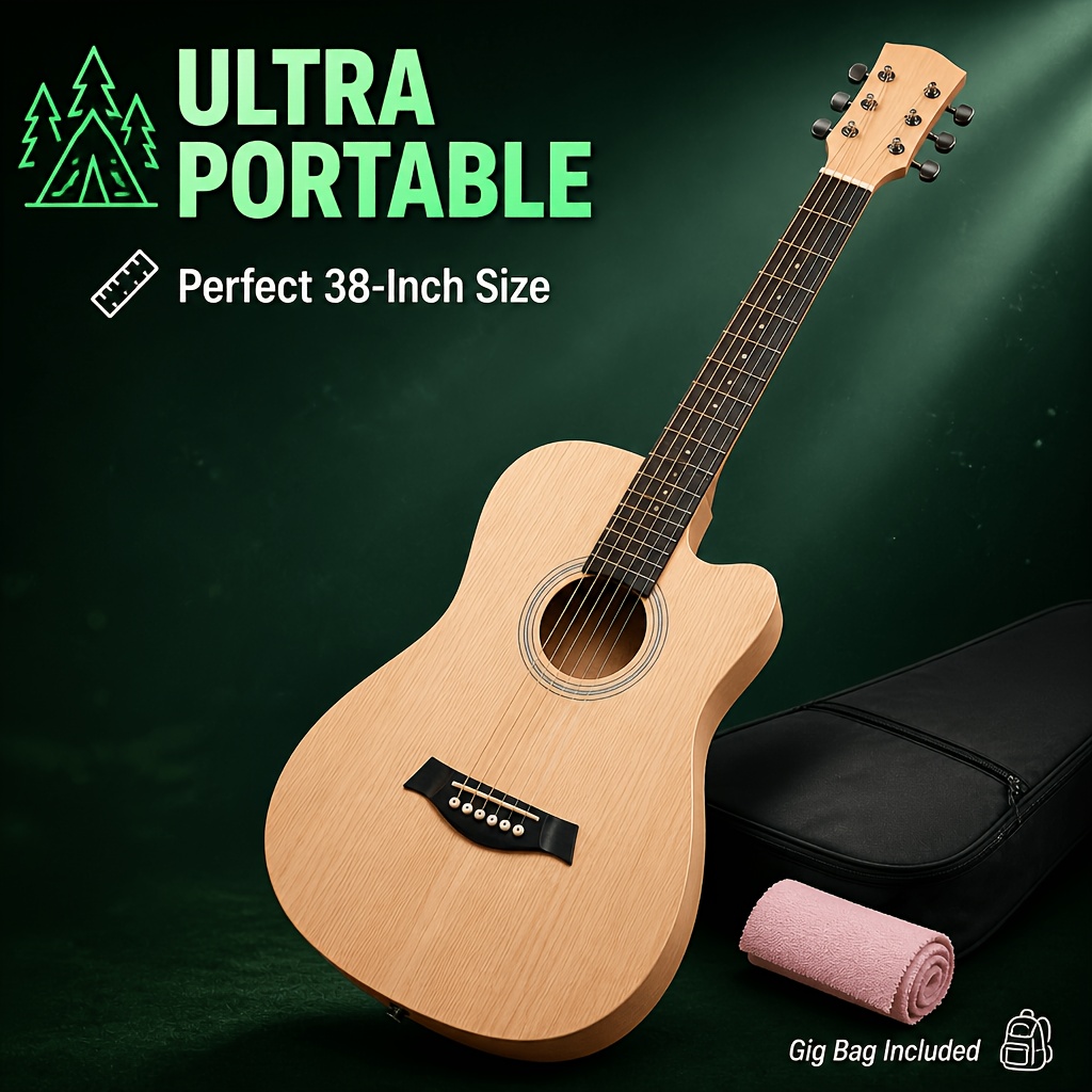 38 Inch Beginner Acoustic Guitar with Free Tutorial, Easy to Learn... product image 11