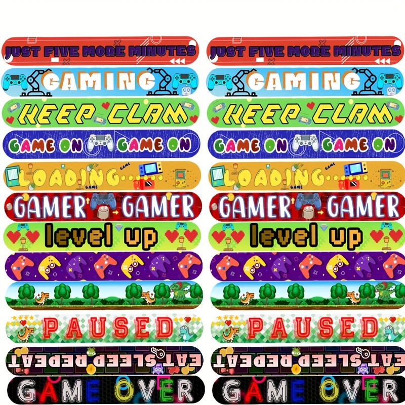 

24pcs Pixelated - Pvc Wristbands For Boys & , Supplies, Fun Accessories For ' , For Birthdays &