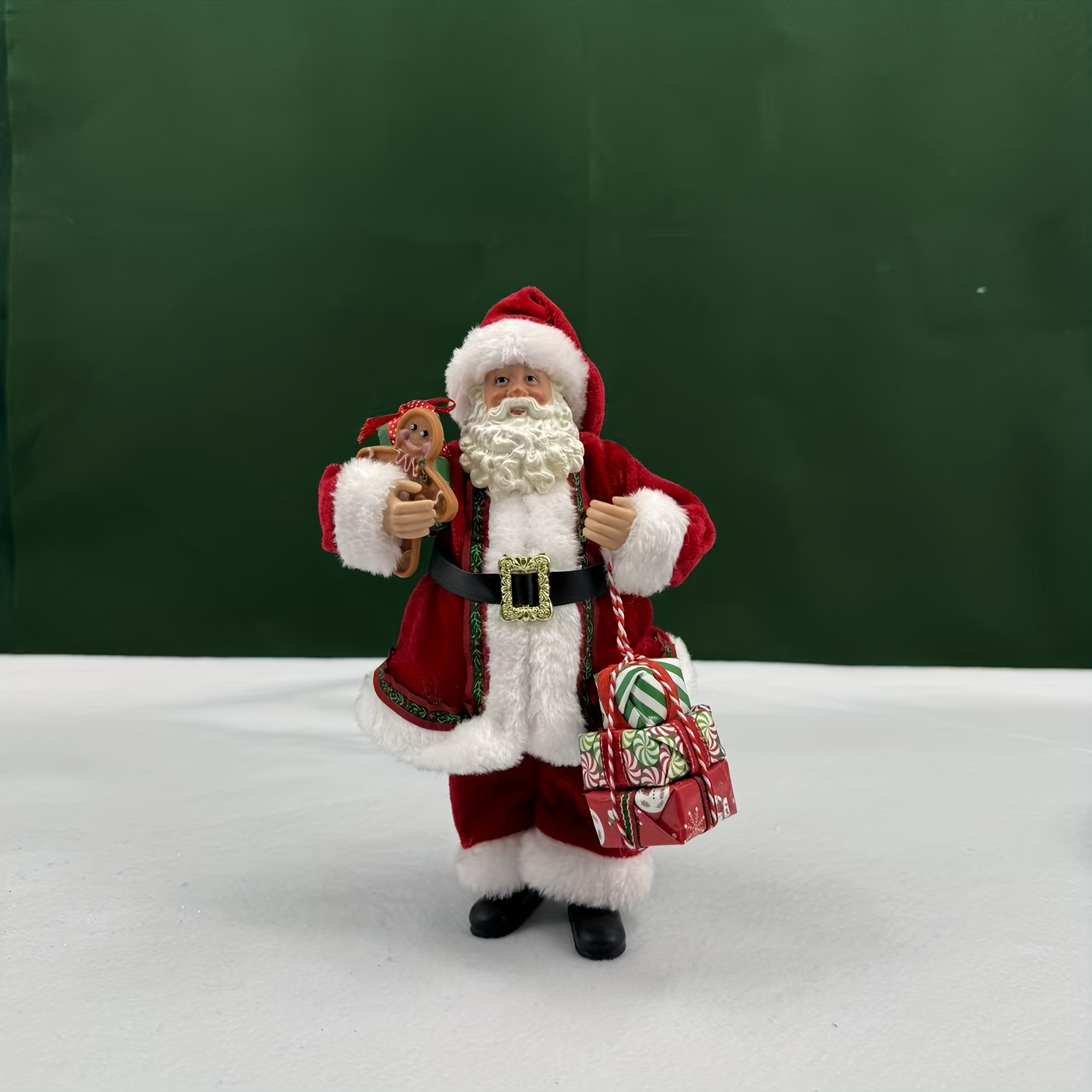 Image of Santa Claus Figurine, Collectible Figurines, Santa Claus Carrying Gifts, Festive Standing Christmas Decor For Home & Kitchen, Ideal For Holiday Parties & Gifts, Christmas Decoration
