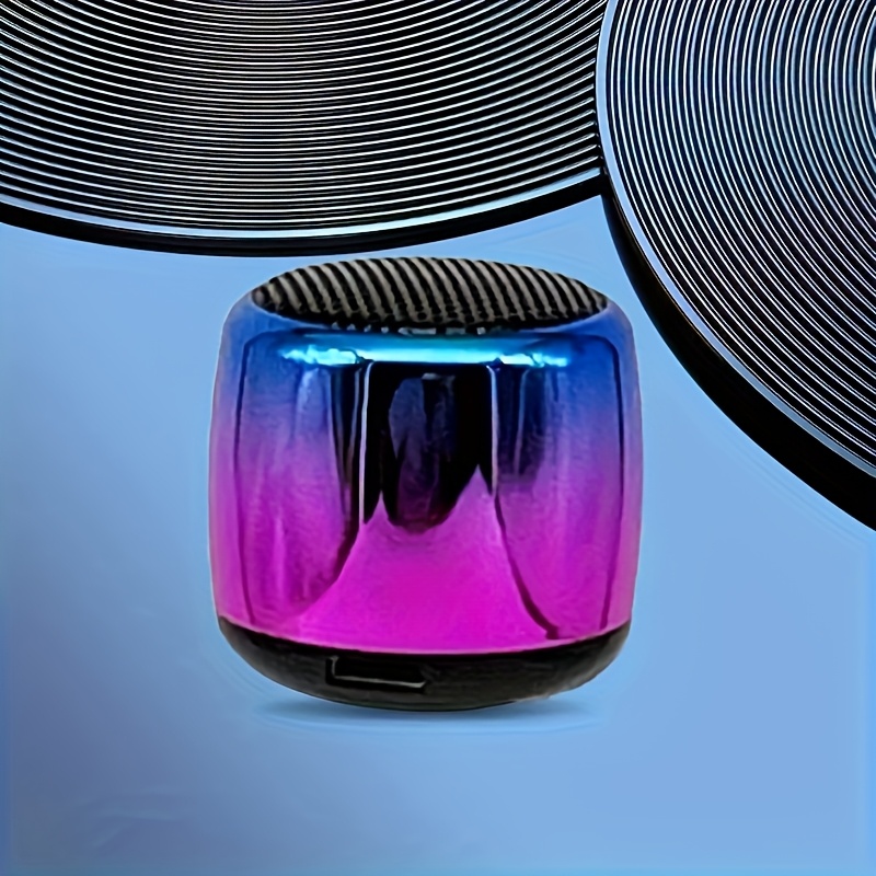 TEMU Mini Wireless Speaker With Microphone, Compatible For Tws Pairing, 360° Stereo Surround Sound, Built-in Mic & Portable Speaker, Low Voltage