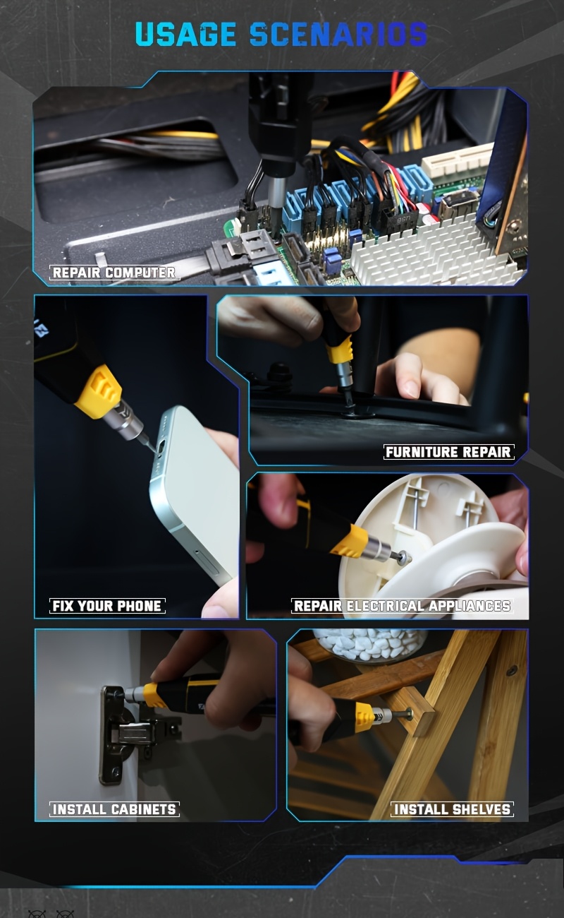   257in 1 professional multifunctional screwdriver set manual household repair screw driver precision bits  2 steel material h4 0 h6 3 screwdriver bit Product details 4