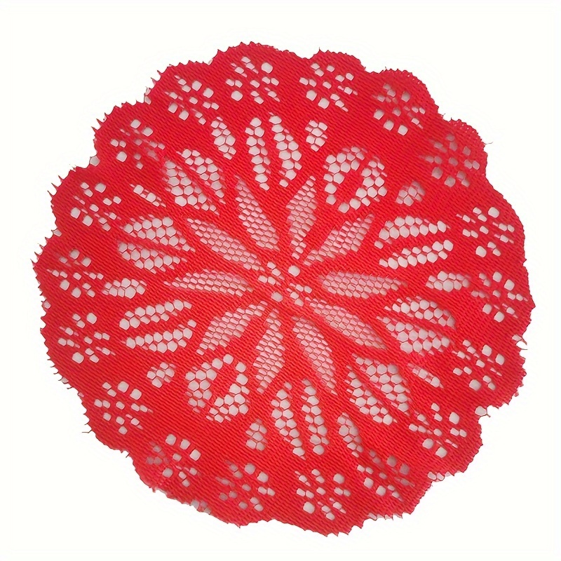 European-style Openwork Lace Placemats Nordic Table Lace Tea Table Decorative Mats Dust-proof Cover Towel Shooting Props.