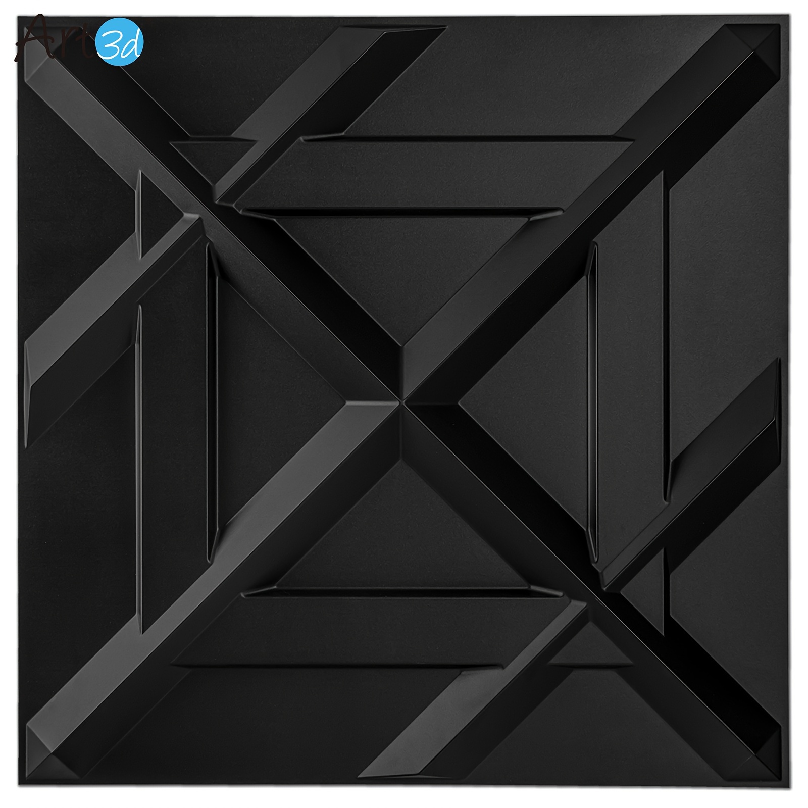 

Art3d Design 3d Wall Panel, 12 Tiles, 32 , Black