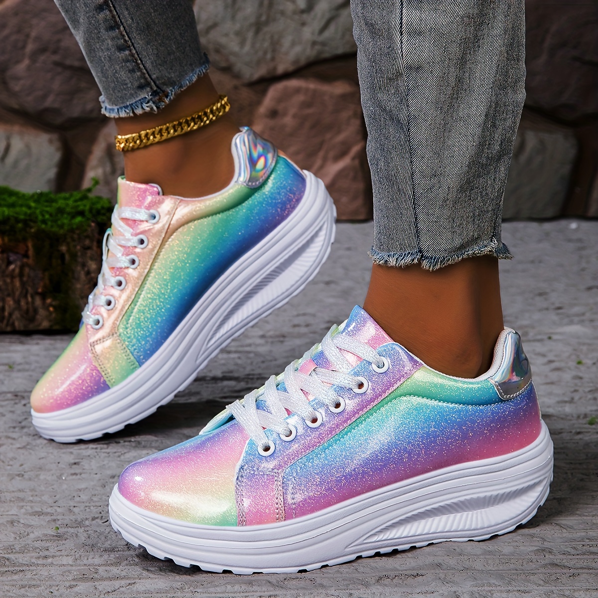 Sneakers Sales Adidas Superstar Rainbow Glitter Lemonade Glitter