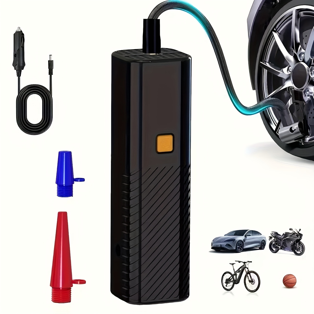 TEMU Car Tire Air Pump Portable Tire Inflator Suitable For Bicycle Tires Motorcycle Tires And Balls Portable Tire Inflator Compressor With Tire TEMU Car Tire Air Pump Portable Tire Inflator Suitable For Bicycle Tires Motorcycle Tires And Balls Portable Tire Inflator Compressor With Tire