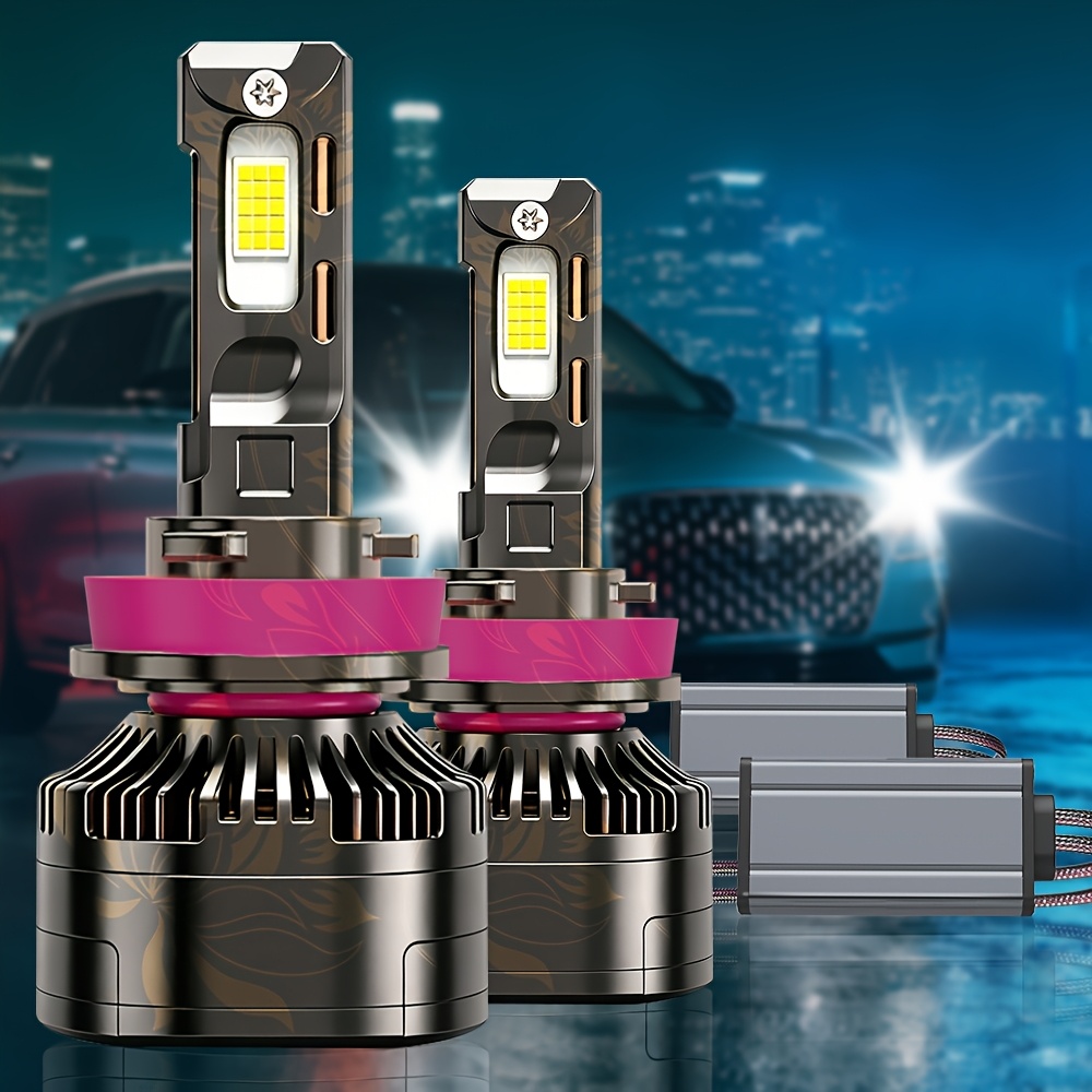 TEMU 2pcs-h4 Led Headlight Bulbs For Cars, 7500k White Light, High/low Beam, H1, H4, H7, H11, 12v/24v, 360-degree Beam Angle, Hb3/9005, Hb4/9006,