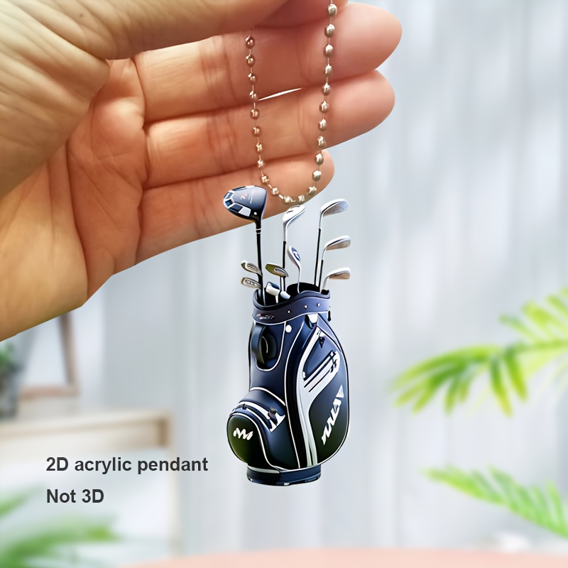 

Golf Dream: 2d Acrylic Pendant - Car Mirrors, Backpacks & Keychains | Ideal Gift For Golf Enthusiasts, Party Decoration