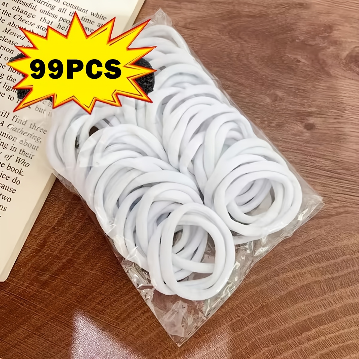 TEMU 99pcs Oversized Hair Scrunchies - High-elastic Durable Hair Ties, Easy And Versatile Style, Suitable For ' Daily Ponytails, Updos, And Taming