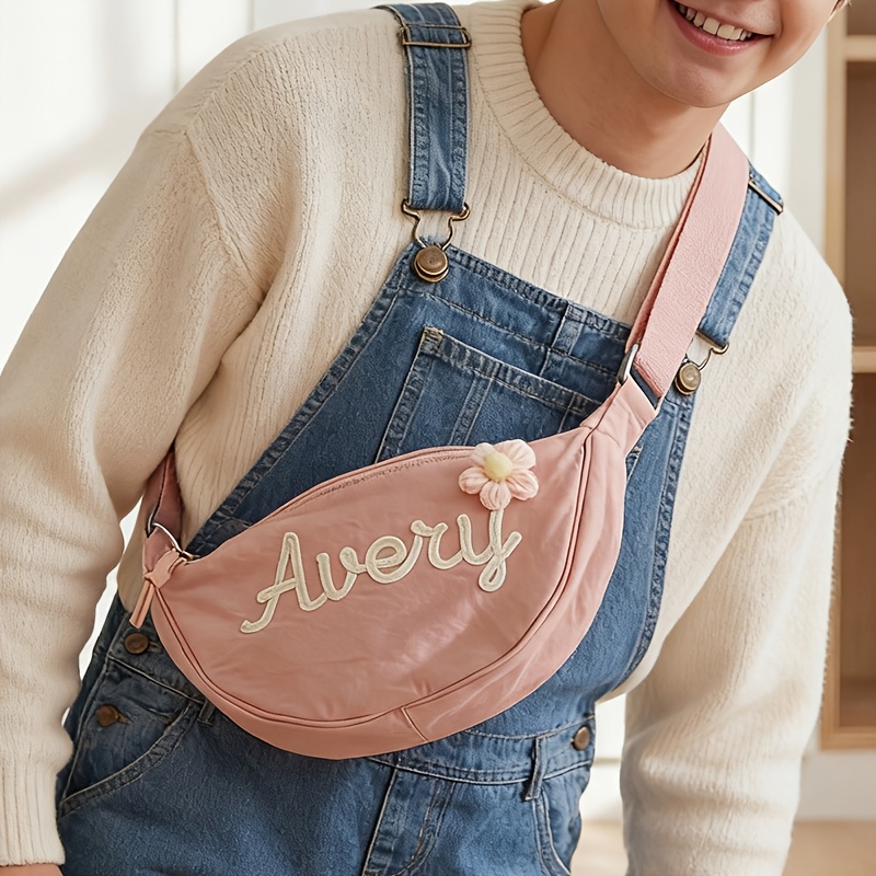 Image of Custom Handbag, Small Handbag, Or Crossbody, Personalized , Solid Color Dumpling Bag, Lightweight Crossbody, Single-shoulder Bag, Underarm Bag, Multiple Colors , Candy-colored Bag, Large Capacity