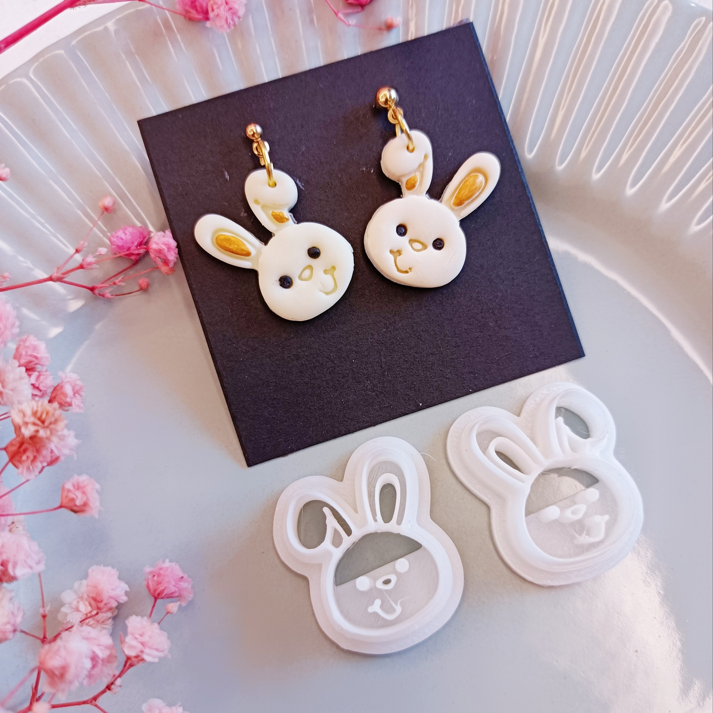 

2pcs Set - Halloween & Easter , Rabbit Earring Molds, 3d Printed