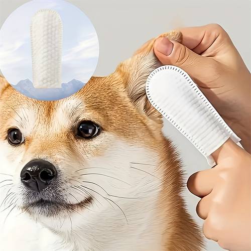 100pcs pet cleaning finger covers disposable finger covers for dogs cats tartar removal ear cleaning essentials