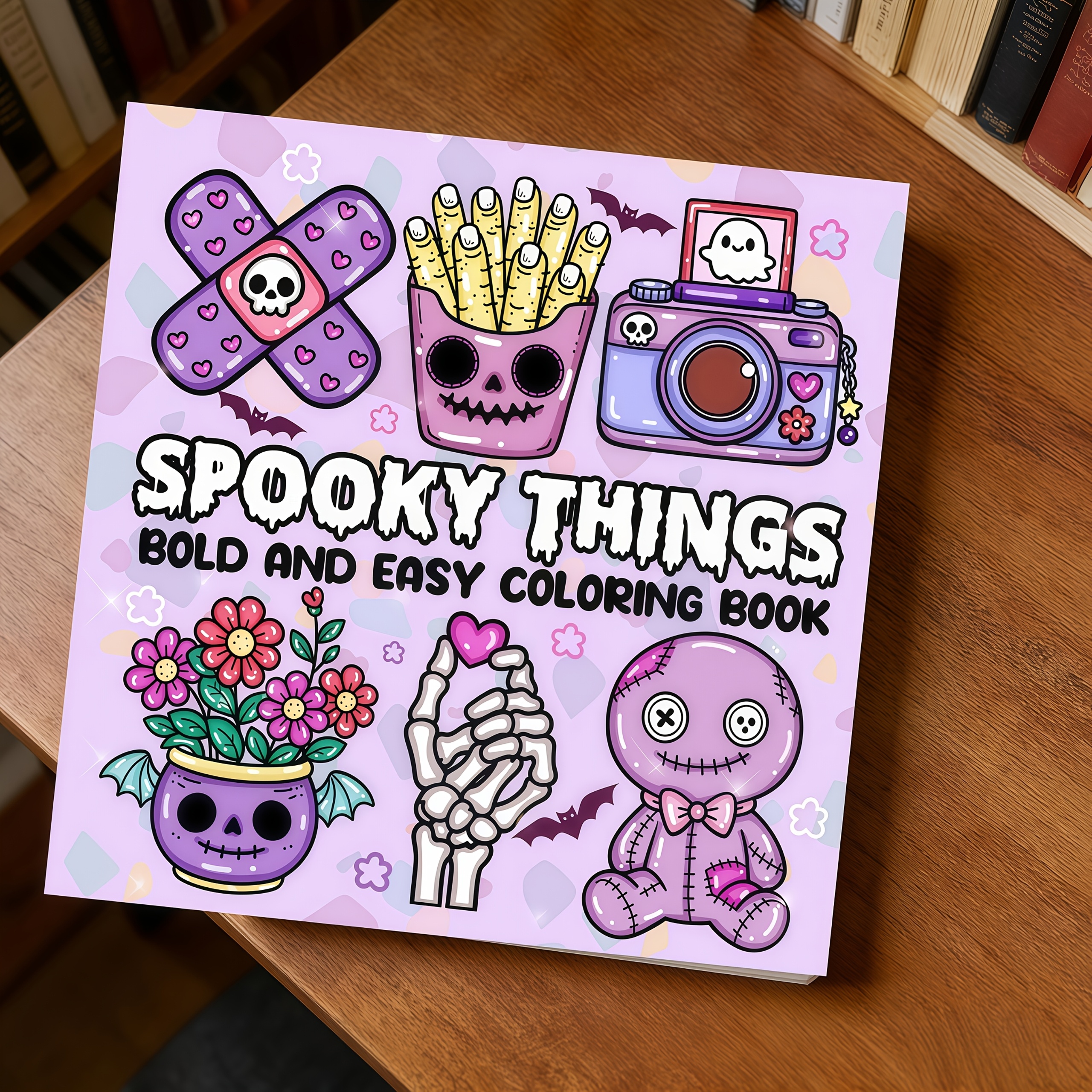 TEMU 1pc Horror-themed Coloring Book - 24 Pages Of Art, Watercolor Paper, Unique Cover, Designed For A Comfortable Coloring Experience, Perfect For