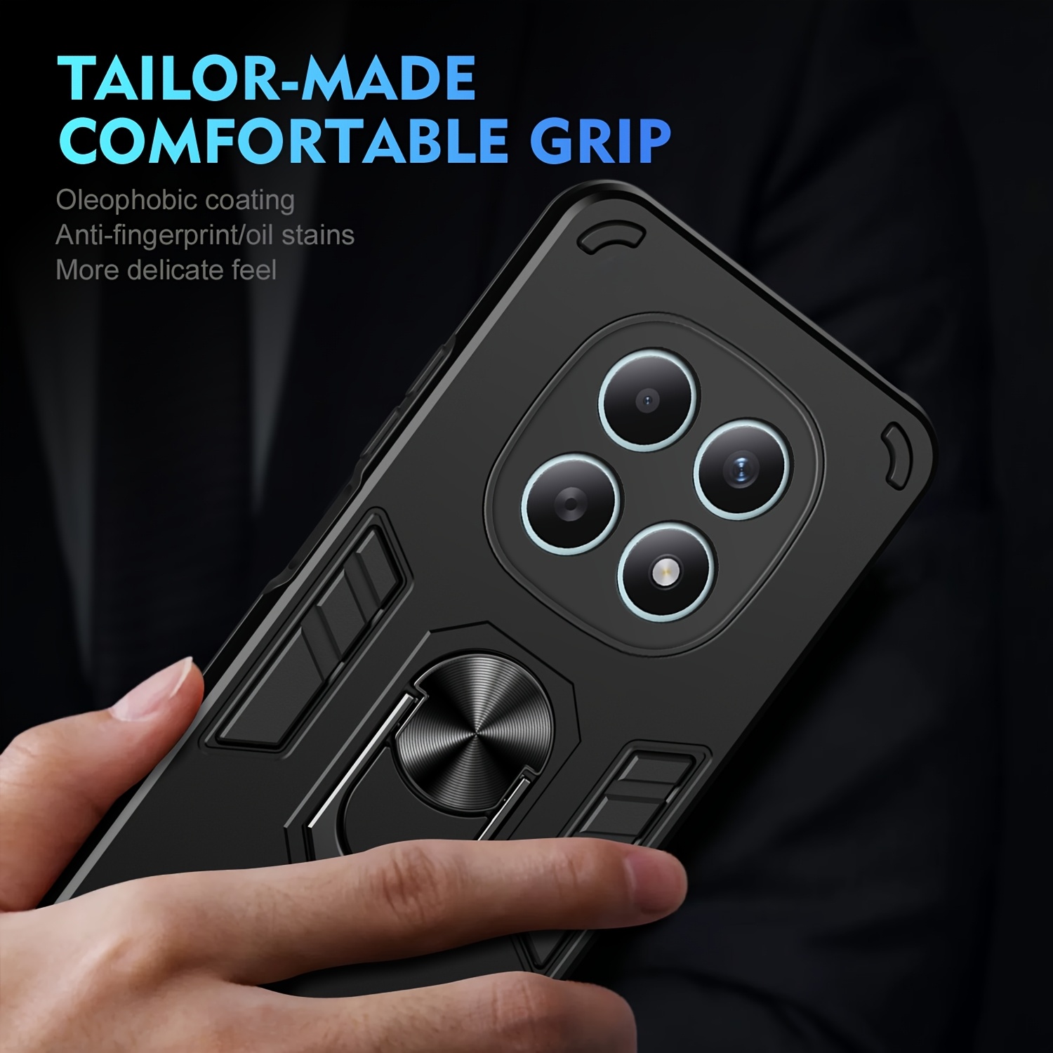 TEMU Funda para teléfono - Adecuada para Redmi Note 15 Pro+, Note 15 Pro y Note 15, funda resistente anti-caídas, funda protectora con soporte de
