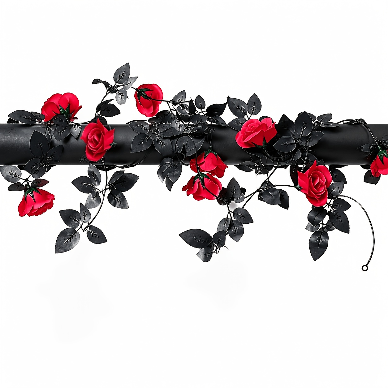 TEMU 1pc 180cm Autumn Artificial Rose Vine Garland Home Decor Wreath - Halloween Artificial Flowers, Party Decorations For Halloween, Decor Suitable