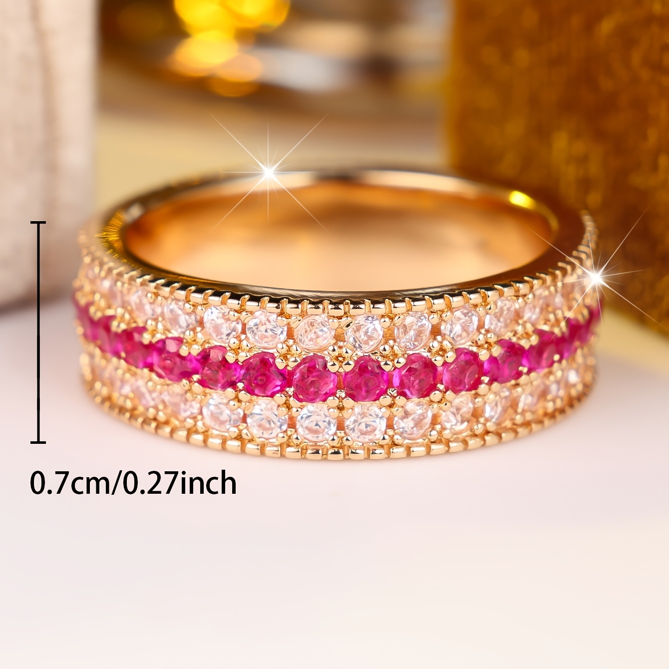 Exquisite Synthetic Zirconia Classic Wedding Promise Ring