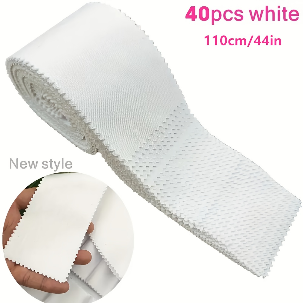 TEMU Jelly Roll Fabric - 100% Cotton Quilted Fabric, 40 Pre-cut (2.5 X 44 Inches) For Quilting, Sewing And Diy Projects - White Christmas, Halloween