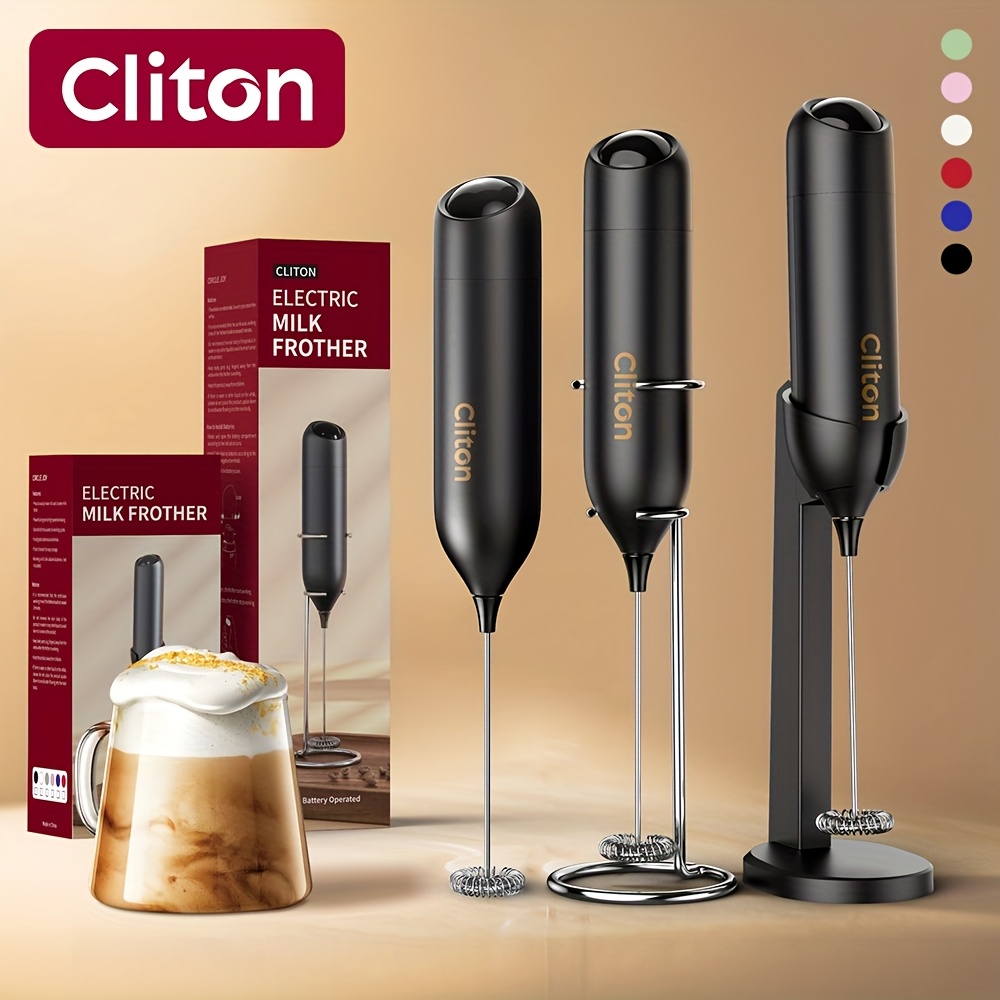 Portable Battery-Operated Milk Frother for Creating Rich And Creamy Froth, Featuring a Lightweight Plastic Handle And a Whisk Made of 304 Stainless Steel. This Low-Noise Kitchen Gadget Is Perfect for Beverages, Coffee Enthusiasts, Camping Trips