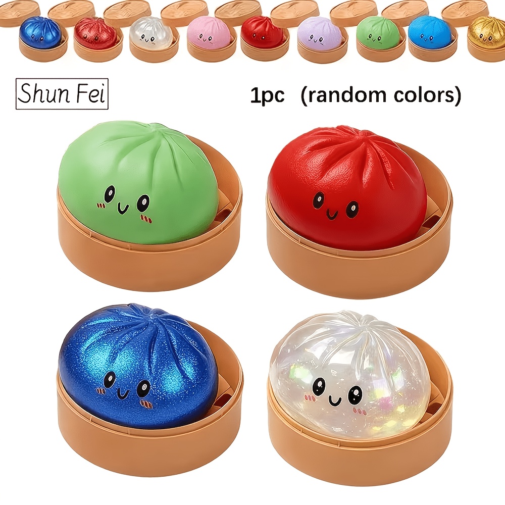   fei novelty squeeze toy cute bun shape lovely   soft texture party favors for kids suitable as holiday gifts random color