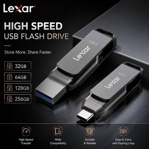 otg flash drive high speed 130mb s dual type c usb a metal body 32 128 256gb rotatable design plug and play for daily use