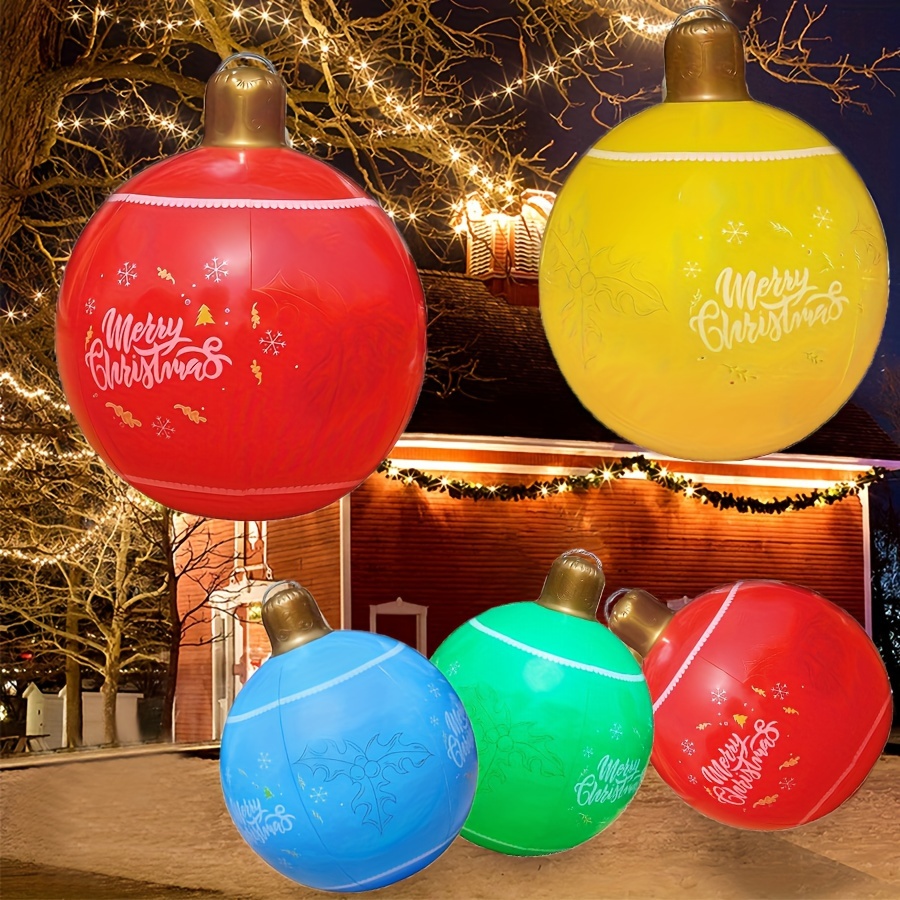 Pallone Di Natale Gonfiabile Gigante – 49cm, PVC Resistente, Decorazione Interno/Esterno