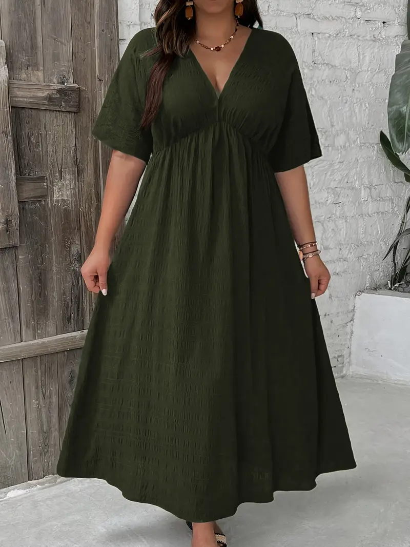 plus size womens plus size elegant deep maxi dress length - Temu Morocco plus size womens plus size elegant deep maxi dress length - Temu Morocco