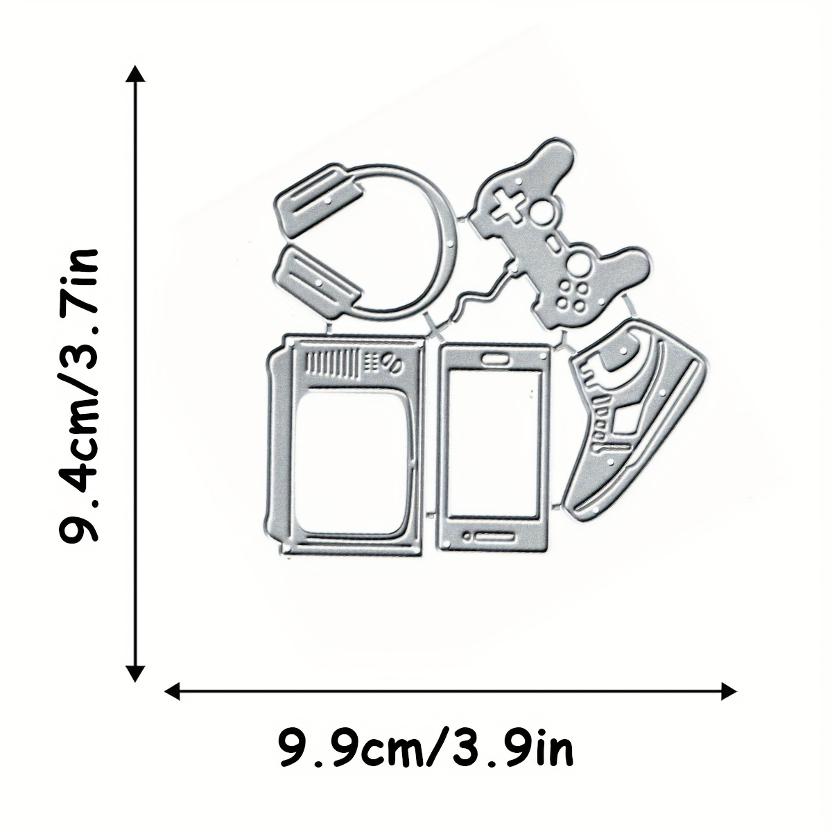 Image of Headphones Gaming Shoes Phone Die Cut Scrapbooking Knife Mold Card Making Embossing Template Crafts Metal Cutting Dies