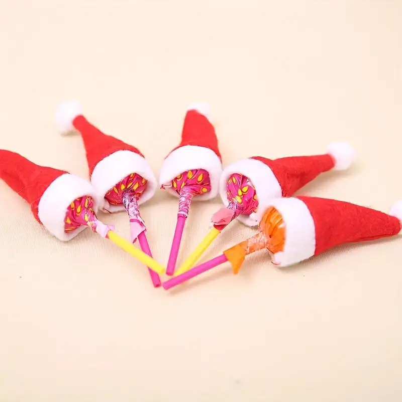 50pcs mini hats 1 57 x2 76 non woven fabric holiday decorations for trees home office details 4