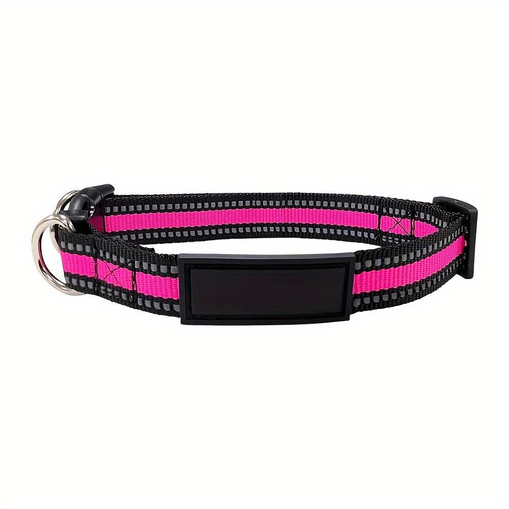 TEMU Customized Personalized Dog Collars Made Of Colorful Nylon, Featuring Uv Printing For Pet Names And Phone Numbers. Customizable Text Information