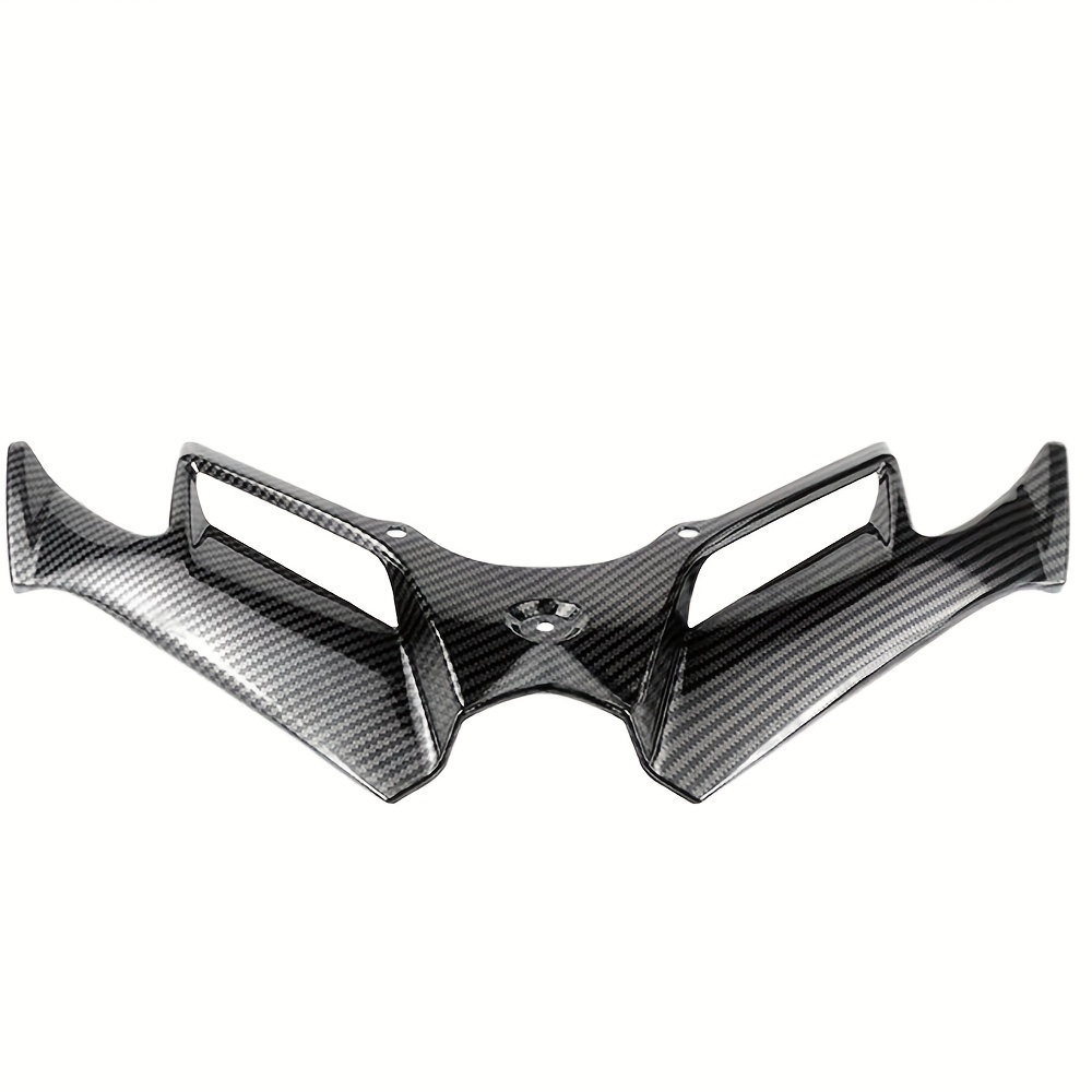 TEMU Motorcycle Carbon Fiber Front Cowl Wind Deflector - Aerodynamic Winglet With Radiator Grille For Cooling And Airflow, Fits Kawasaki 250 300, For