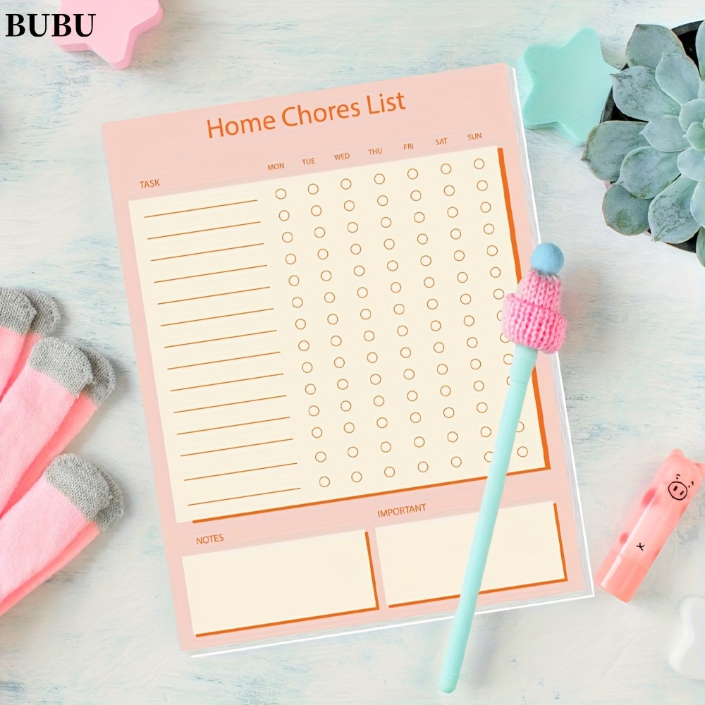 

1pc Home Chores List-daily And Weekly Cleaning Schedule Checklist Planner And Organizer, To Keep Track Of The Cleanliness Of Your Home