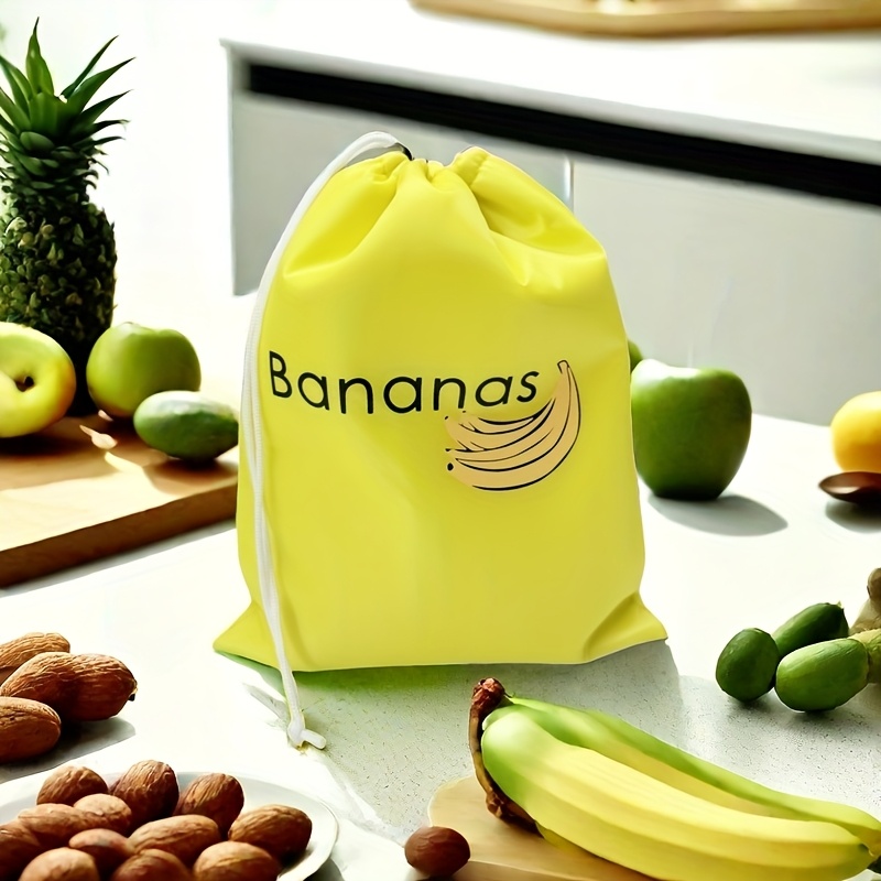 

1pc Rectangle Polyester Supermarket Home Banana Keeping Storage Bag, Reusable Fruit Vegetable Aluminum Film Bag, Salad Preservation Box