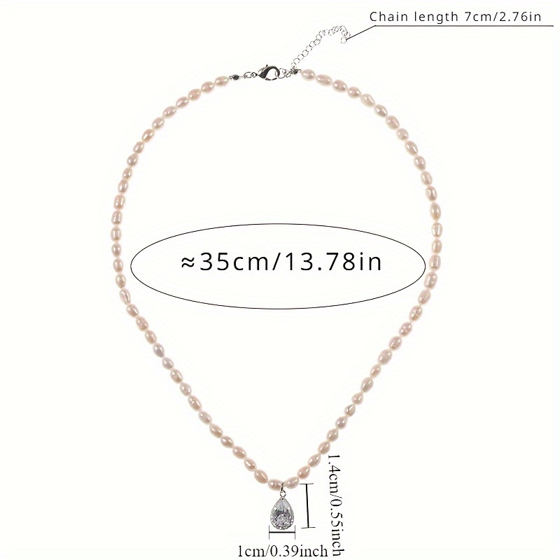 2pc 925 Freshwater Pearl Necklace with Detachable Chain