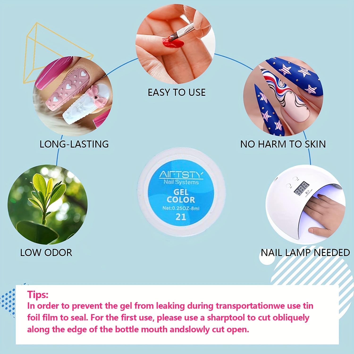 Skup od 36 gel lakova za nail art, savršen za dizajn noktiju kod kuće i u salonima, najbolji je poklon koji joj možete dati tijekom praznika i proslava.