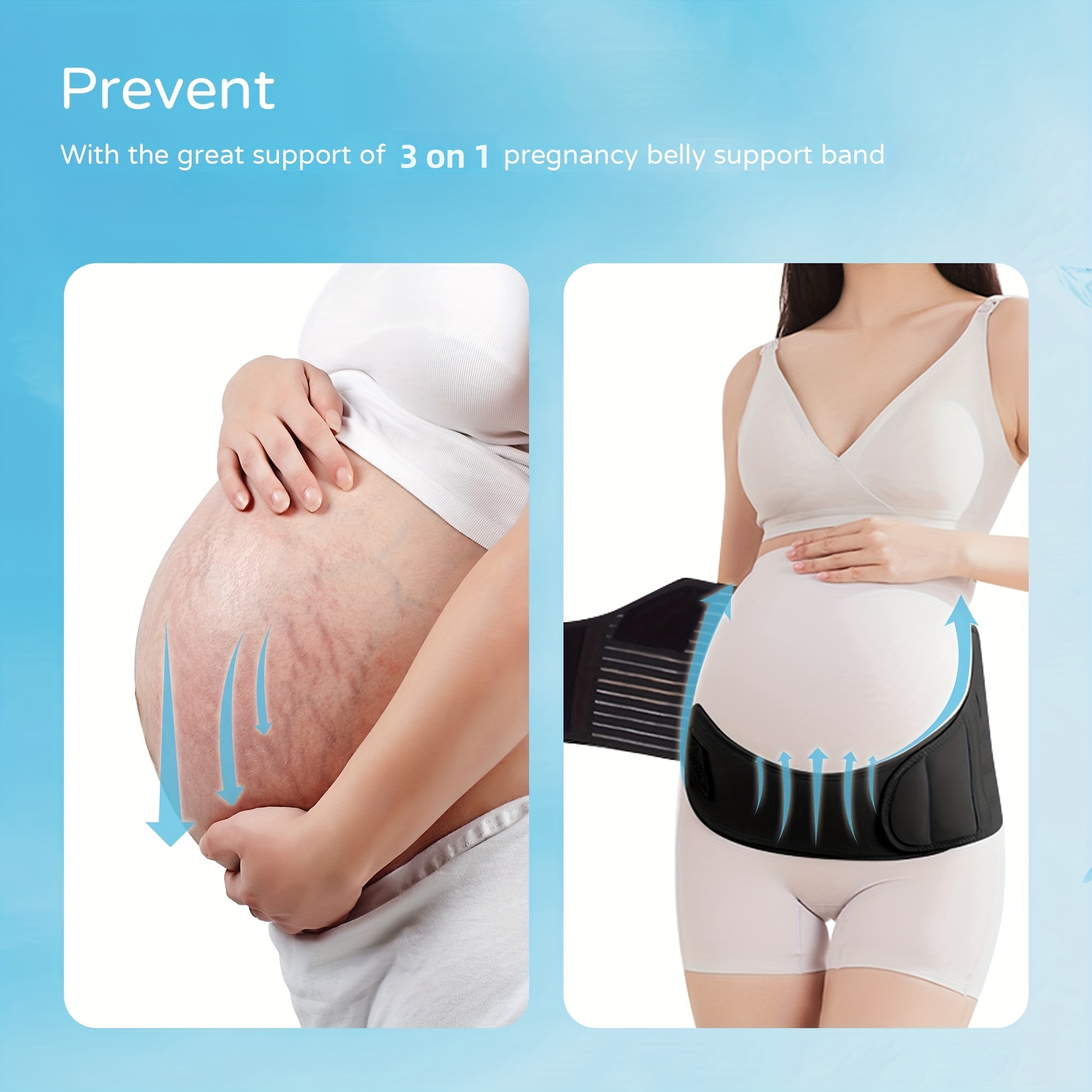 Maternity Support Belt - Comfortable Postpartum Waist Control, Solid Belly Support, Adjustable Design for Pregnancy and Beyond