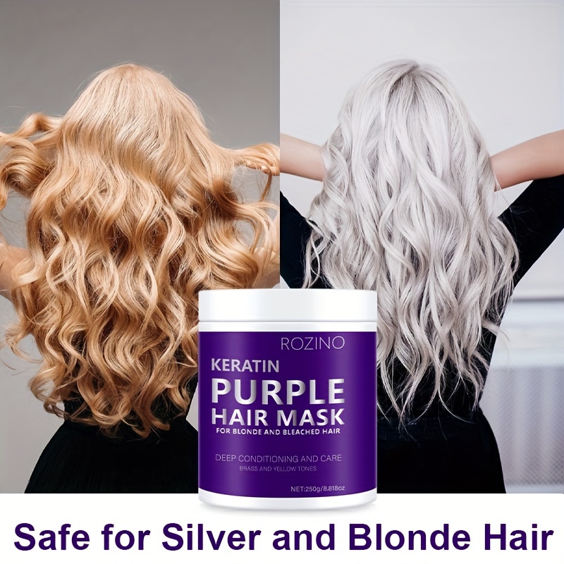 Keratin Purple Hair Mask For Blonde Bleached Hair Unisex Adult Deep Conditioning Treatment