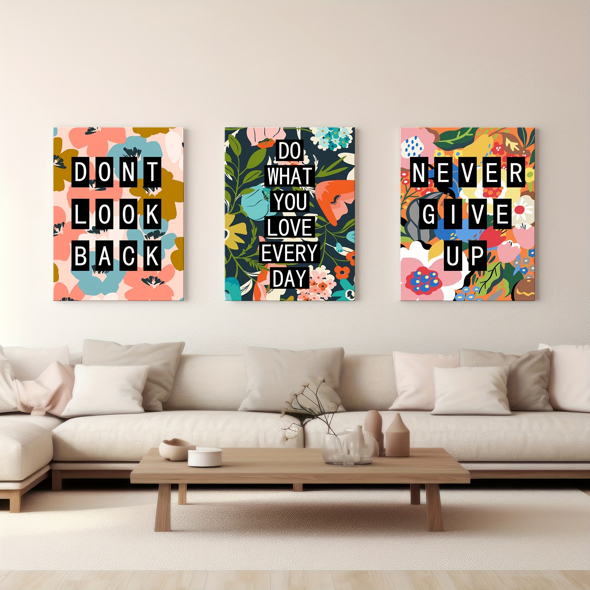 Motivational Slogans Unframed Canvas Poster Modern Art - Temu Australia