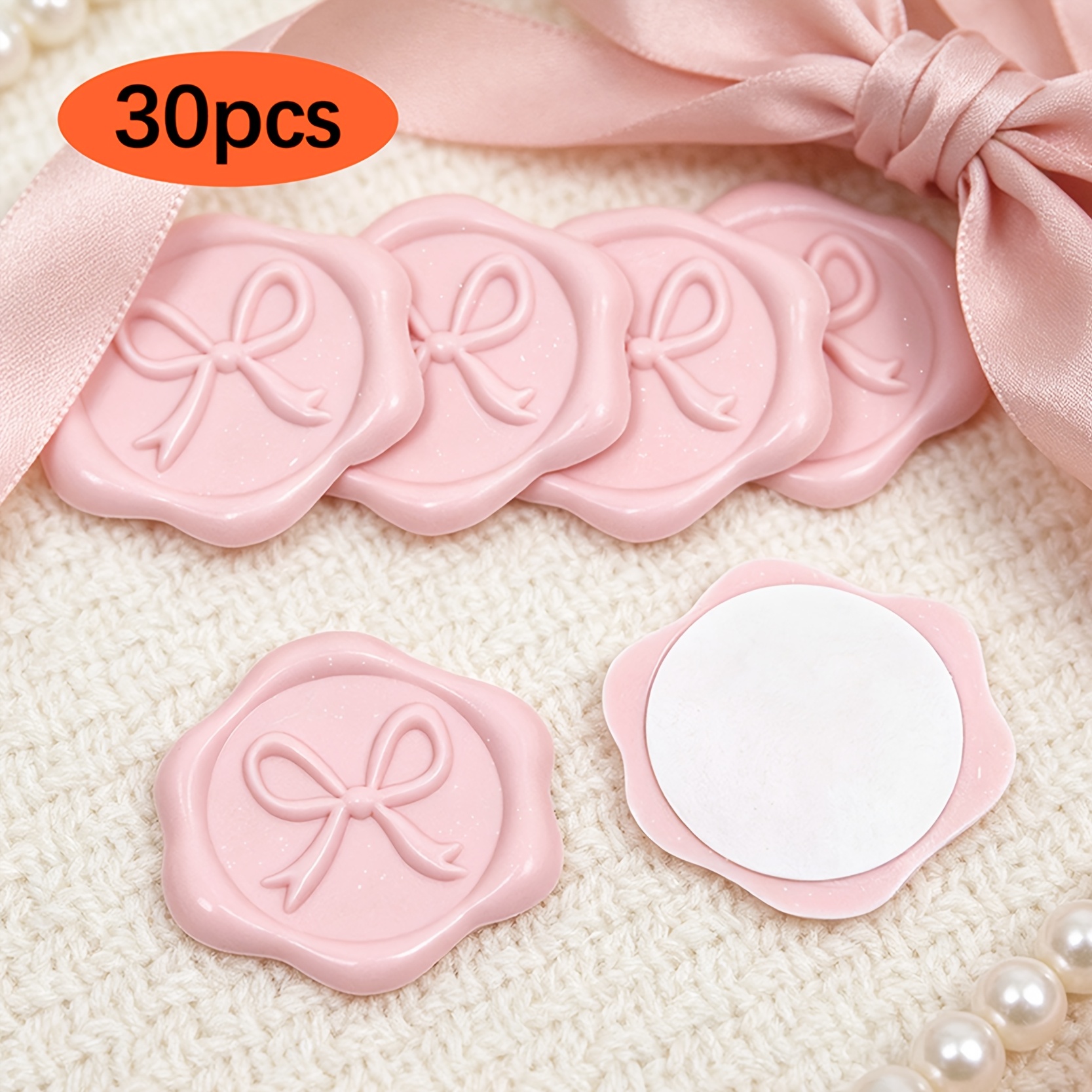 TEMU 30pcs 100pcs Bowknot Wax Seal Stickers, Resin Wax Seal, Suitable For Weddings, , Parties, Birthdays, Christmas - Cute Wax Seals, Suitable For