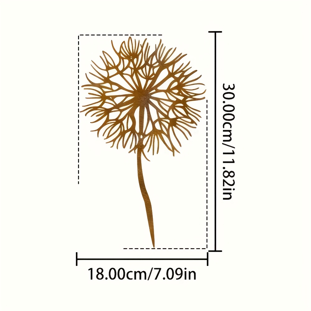 TEMU 1 Large Rustic Metal Sunflower Garden - Heavy Duty Iron Outdoor/interior Decor With A Freestanding Floor Seeder With Distressed Brown/black