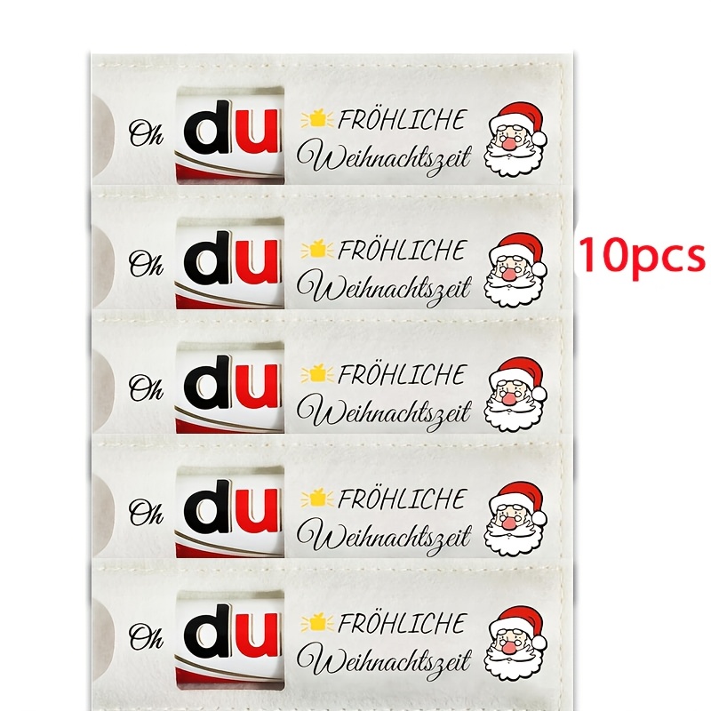 Image of 10pcs Pack 10pcs Christmas Chocolate Gift Bags Suitable For Gifts For Him/her, Dad, Mom, Wife, Husband, Colleagues - Chocolates Not Included, Blanket Order For Retail Store, Favors, Treats