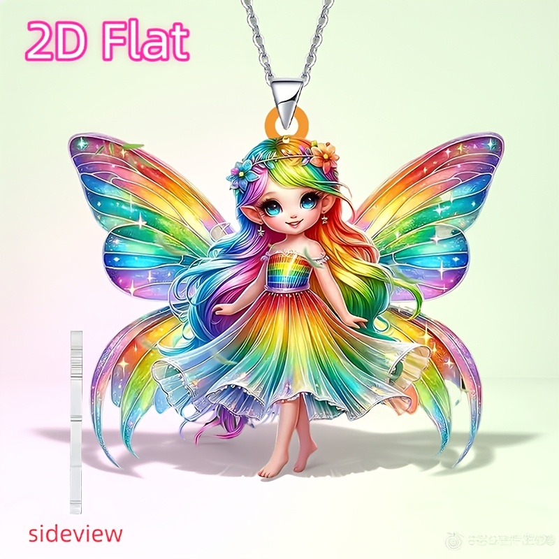 Dancing Fairy Pendant Necklace, Unisex Gift