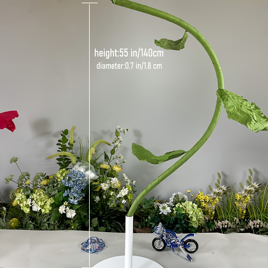 1pc Large Diy Flower Stems Compatible For Fake Flowers - Botanical Stems With Plastic/ Frame, Wedding, Wedding, Home Decor, Summer Arrangements, Shaping For Vine Loops - Cost-effective Craft Stems