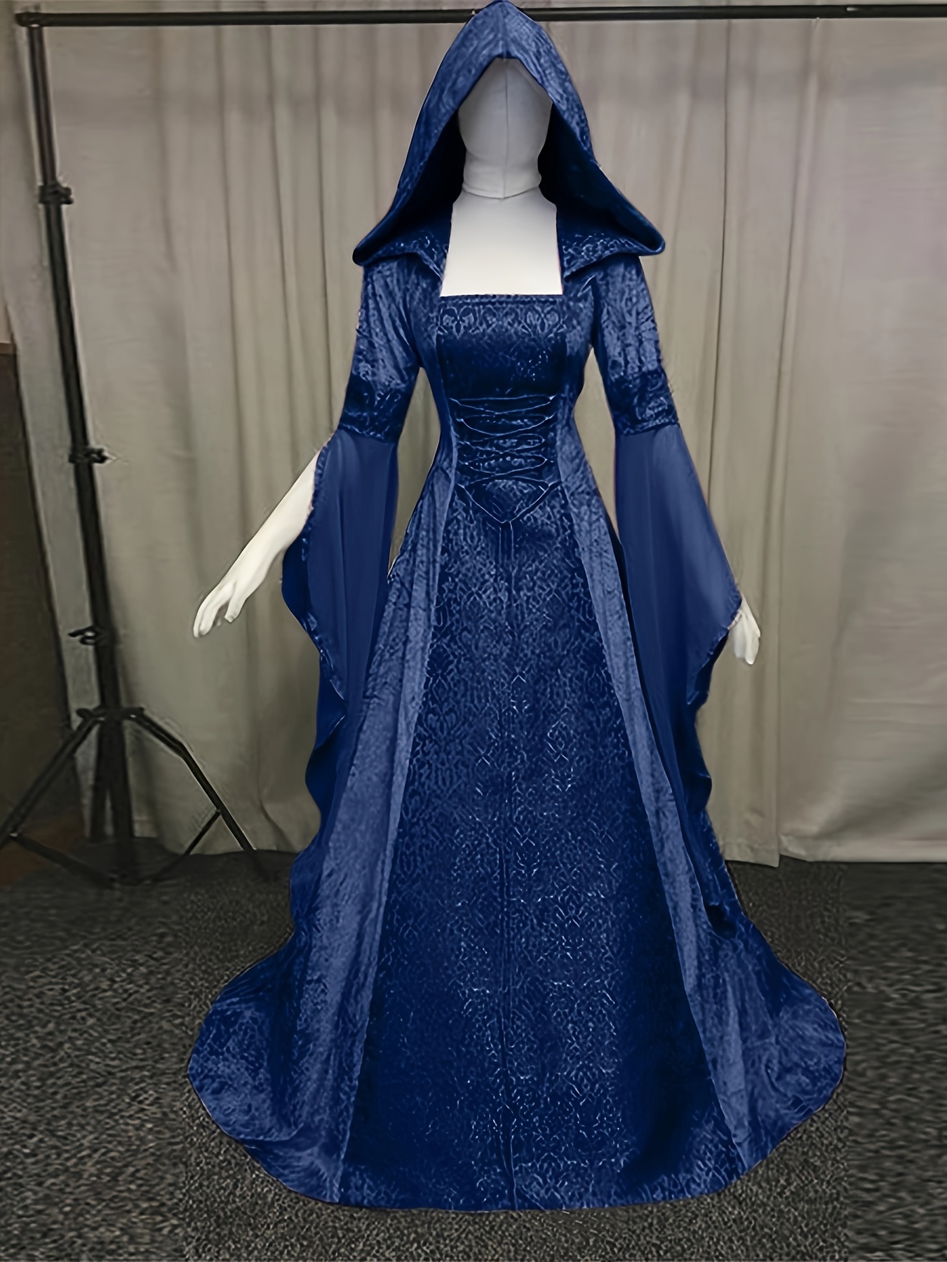 dressy denim dresses Denim Maxi Dress w/ Front Slit & Pockets 2XL Regular main image 0