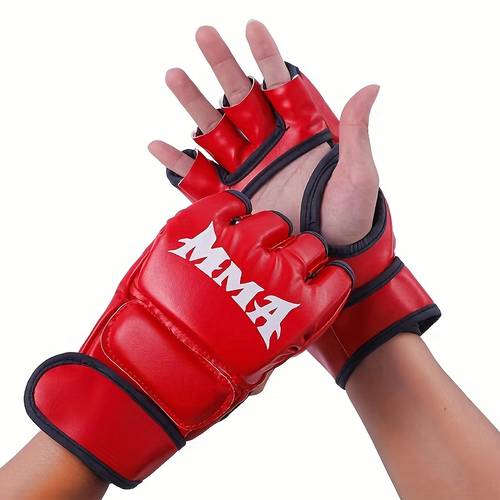 2pcs boxing gloves kickboxing protective gloves boxing training gloves half finger boxing gloves mma for adult gym training